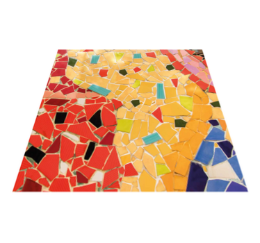Alfombra vinílica cocina mosaico cerámico colorido - TenVinilo