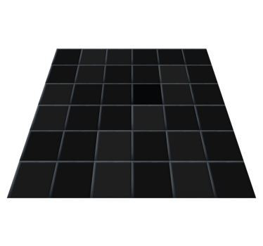 Alfombra vinílica cocina baldosas negras pequeñas - TenVinilo