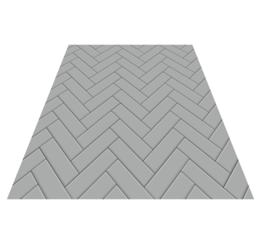 Alfombra vinílica cocina azulejos gris espiga - TenVinilo