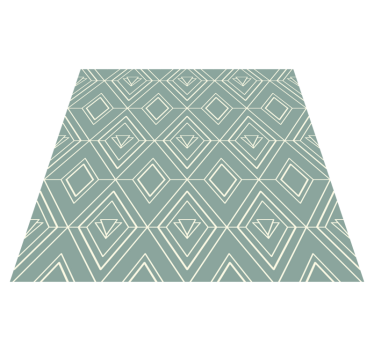 Alfombra vinílica cocina patrón geométrico art déco - TenVinilo