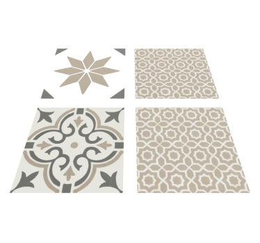 Alfombra vinílica cocina mosaico marroquí arenoso - TenVinilo