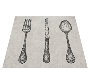 Alfombra vinílica cocina cortadores grises - TenVinilo