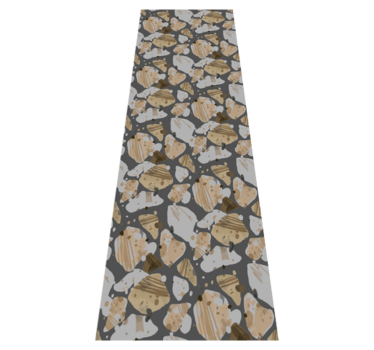 Alfombra vinílica dormitorio diseño terrazzo cemento - TenVinilo