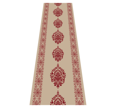 Alfombra vinílica dormitorio estampado floral beige - TenVinilo