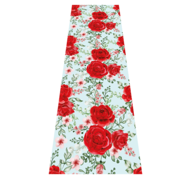 Alfombra vinílica dormitorio estilo flores vintage - TenVinilo