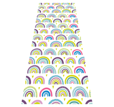 Alfombra vinílica dormitorio patrón de arcoíris colorido - TenVinilo