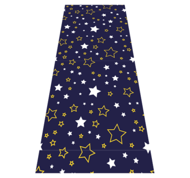 Alfombra vinílica dormitorio cielo nocturno con estrellas - TenVinilo