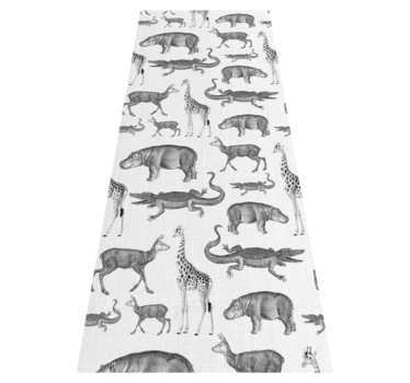 Alfombra vinílica dormitorio borde de animales y árboles - TenVinilo