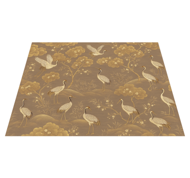 Alfombra vinílica dormitorio paisaje asiático antiguo - TenVinilo
