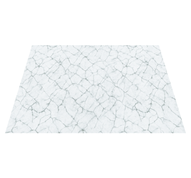 Alfombra vinílica dormitorio mármol blanco agrietado - TenVinilo