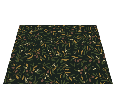 Alfombra vinílica dormitorio diseño floral repetitivo - TenVinilo