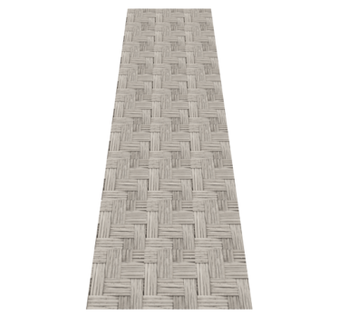 Alfombra vinílica oficina efecto mimbre gris hecho a mano - TenVinilo