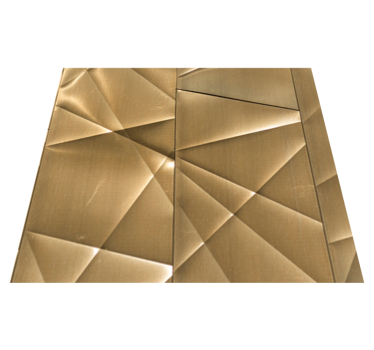 Alfombra vinílica oficina textura poligonal dorada 3d - TenVinilo