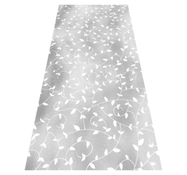 Alfombra vinílica oficina ramas blancas y plateadas - TenVinilo