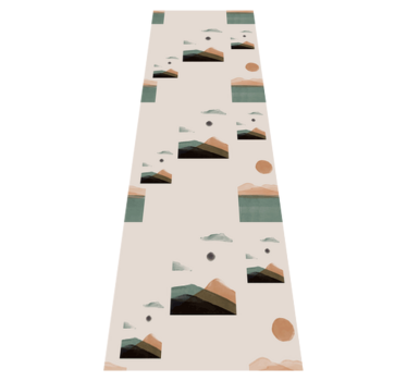 Alfombra vinílica oficina montañas abstractas - TenVinilo