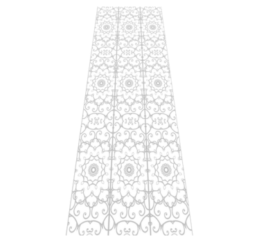 Alfombra vinílica oficina diseño floral - TenVinilo