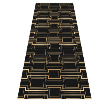 Alfombra vinílica oficina marco dorado decorativo - TenVinilo