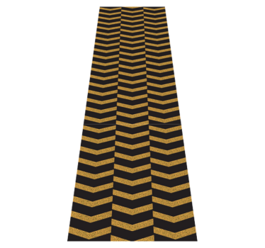 Alfombra vinílica oficina líneas de mármol dorado - TenVinilo