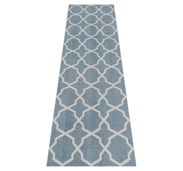 Alfombra vinílica dormitorio patrón hamptons gris - TenVinilo
