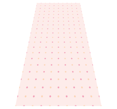 Alfombra vinílica dormitorio lunares rosa - TenVinilo