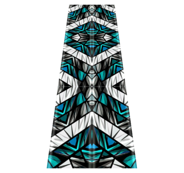 Alfombra vinílica dormitorio graffiti negro azul y blanco - TenVinilo