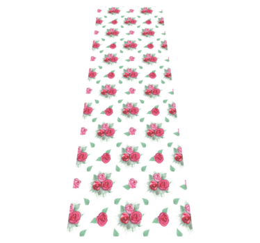 Alfombra vinílica dormitorio con estampado de rosas rojas - TenVinilo