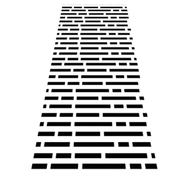 Alfombra vinílica dormitorio rectángulos en blanco y negro - TenVinilo