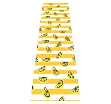 Alfombra vinílica dormitorio diseño de limones - TenVinilo