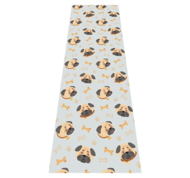 Alfombra vinílica dormitorio con estampado de bulldogs - TenVinilo