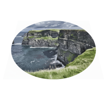 Alfombra vinílica dormitorio acantilados irlandeses - TenVinilo