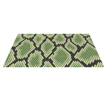 Alfombra vinílica verde animal print serpiente - TenVinilo