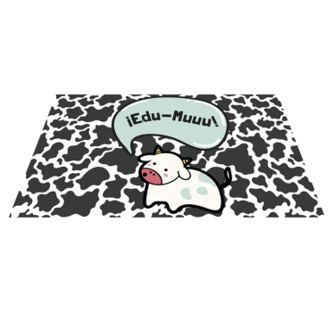Alfombra de vinilo Infantil vaca Con Nombre - TenVinilo