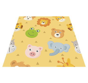 Alfombra vinílica bebé animales del zoo - TenVinilo