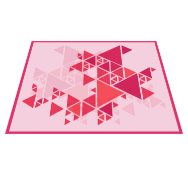 Alfombra vinílica rosa triangulos - TenVinilo