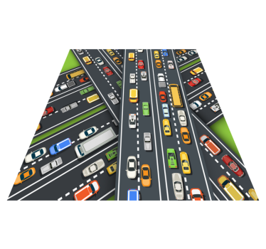 Alfombra carretera atasco - TenVinilo