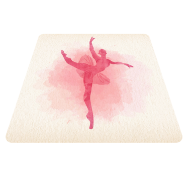 Alfombra vinílica cuadrada bailarina acuarela - TenVinilo