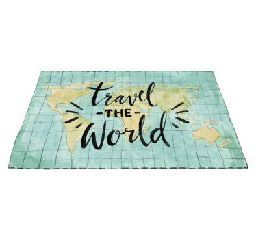 Alfombra pvc mapamundi travel the world - TenVinilo