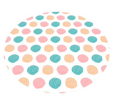Alfombra vinílica dormitorio patrón lunares pastel - TenVinilo