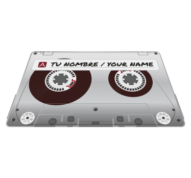 Alfombra vinilo radio cassette con nombre - TenVinilo