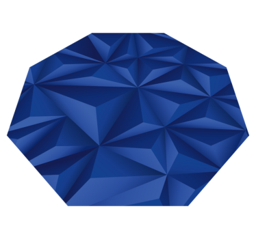 Alfombra vinilo azul octagonal - TenVinilo