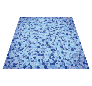 Alfombra pvc mosaico tonos azules - TenVinilo