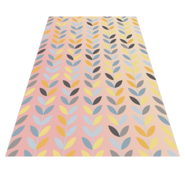Alfombra vinilo floral estilo nórdico - TenVinilo