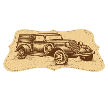 Alfombra pvc camioneta vintage - TenVinilo