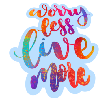 Alfombra pvc texto worry less - TenVinilo