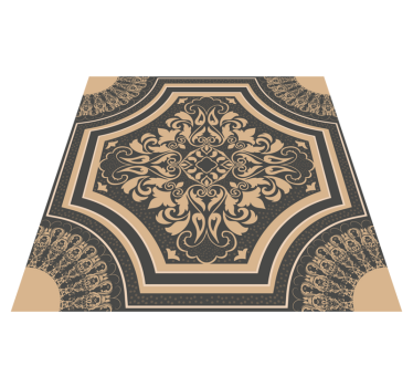 Alfombra vinílica vintage estilo barroco - TenVinilo