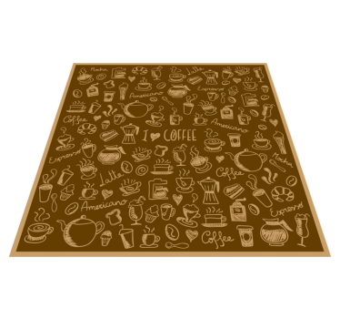 Alfombra de vinilo de motivos de café - TenVinilo