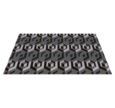 Alfombra vinílica gris rectangular geométrica - TenVinilo