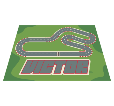 Alfombra de vinilo infantil de carretera personalizable - TenVinilo