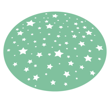 Alfombra vinílica de estrellas círculo de juego estrellado - TenVinilo