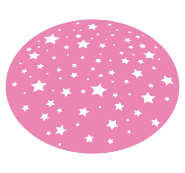 Alfombra de vinilo redonda con estrellas rosas - TenVinilo